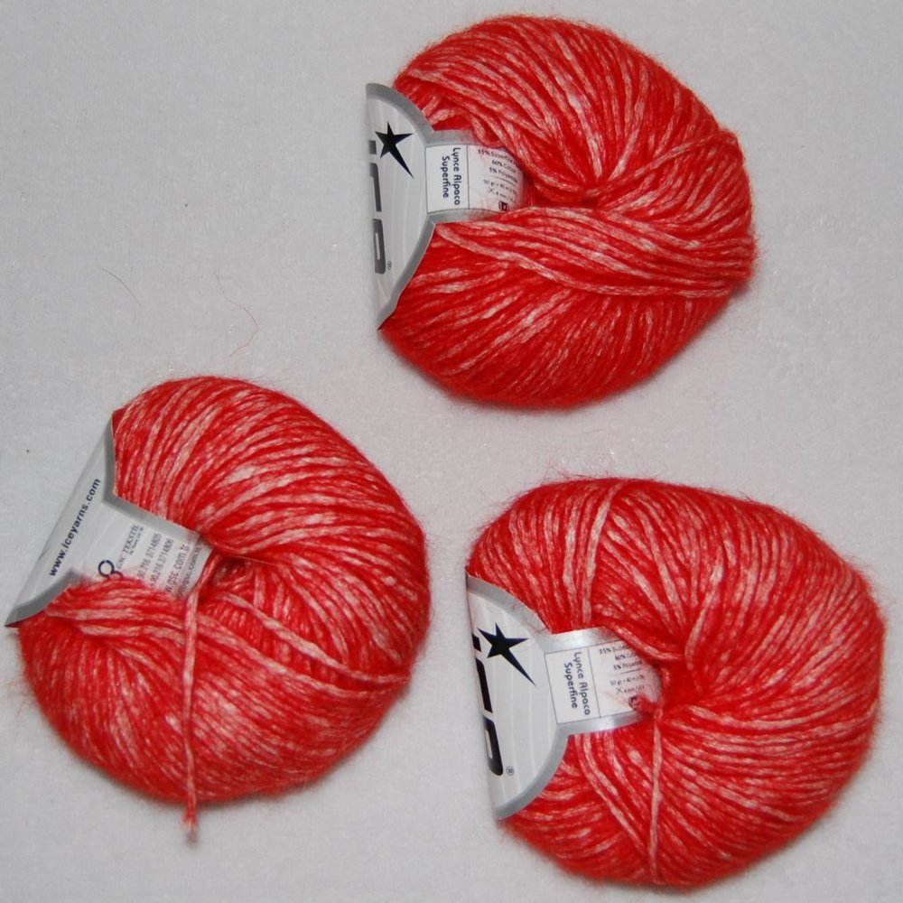 Lot of 3, #3 DK, 60% Cotton & 35% Superfine Alpaca Yarn, Ice Yarns